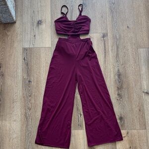 Weissman Deep Red Jumpsuit